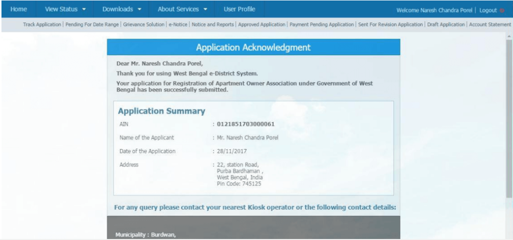 Online Apartment Owners Association Registration in Kolkata 16