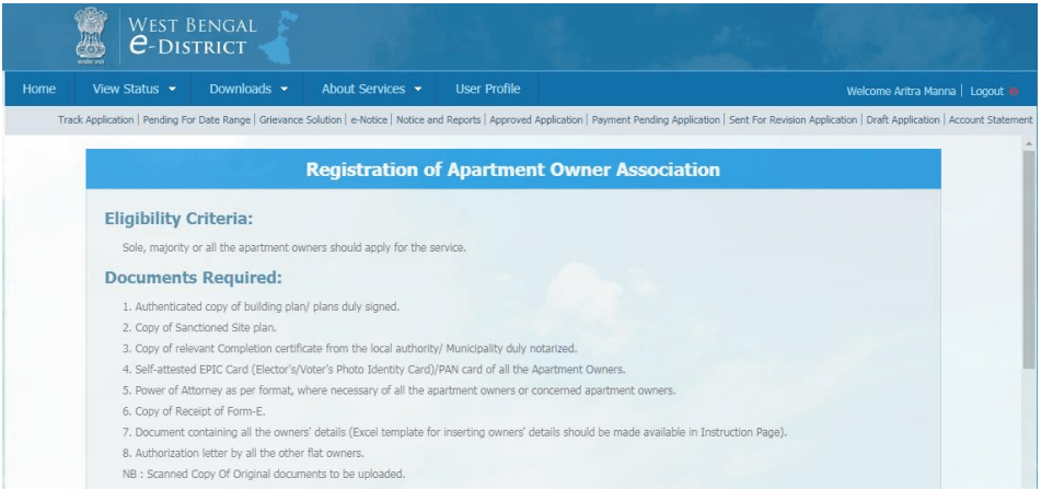 Online Apartment Owners Association Registration in Kolkata 4